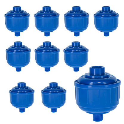 Pack of 5 Disposable Mini Air Water Trap Filters with Standard 1/4" Threads - Removes Moisture Before it Reaches Spray Guns & Air Tools