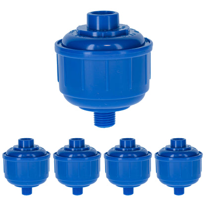 Pack of 5 Disposable Mini Air Water Trap Filters with Standard 1/4" Threads - Removes Moisture Before it Reaches Spray Guns & Air Tools