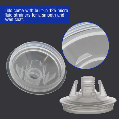 Master Paint System MPS Disposable Paint Spray Gun Cup Liners and Lid System, 50 Pack Mini Size 6 Ounce (180ml) Kit