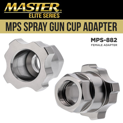 Master Paint System MPS Spray Gun Cup Adapter 882 - Converts Master 22 HVLP Touch Up, Select Husky Spray Guns for Use with MPS Disposable Cup System
