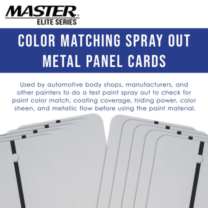 Paint Color Matching Spray Out Metal Panel Cards (Pack of 50, White) - Test Coverage, Sheen, Metallic Flow - Check Color Match Accuracy
