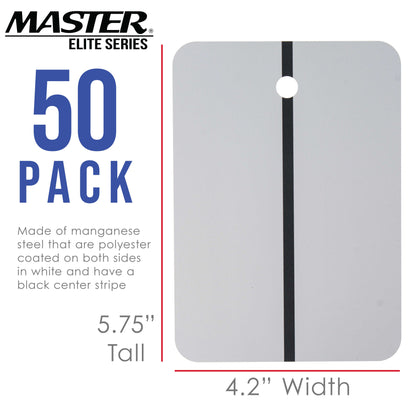 Paint Color Matching Spray Out Metal Panel Cards (Pack of 50, White) - Test Coverage, Sheen, Metallic Flow - Check Color Match Accuracy