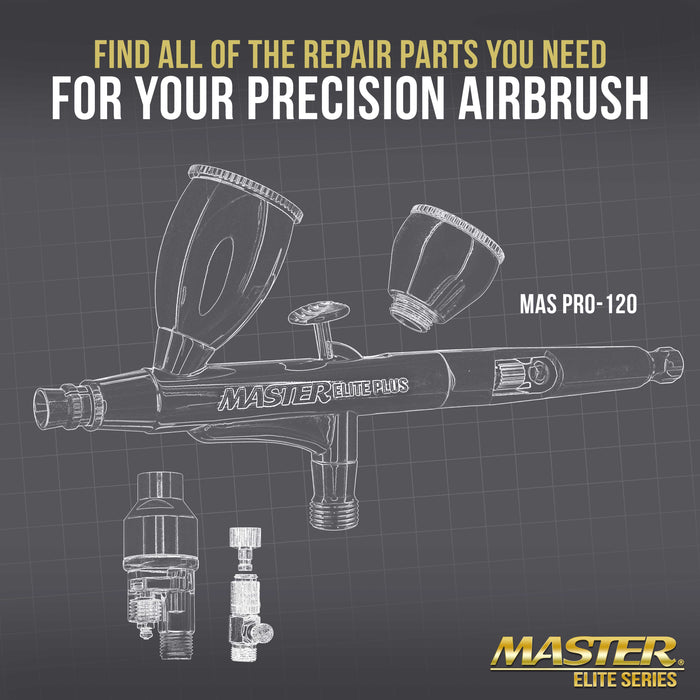 0.3 mm Needle, Nozzle and Fluid Tip Cap Set Only - Fits the Model 120 Master Elite Plus Airbrush - Fine Detail Control Spraying