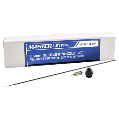 0.5 mm Needle, Nozzle and Fluid Tip Cap Set Only - Fits the Model 120 Plus Airbrush - Fine to Wide Spraying