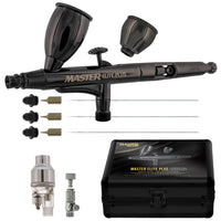 Plus Ultimate Airbrush Set, Model 120 - Elite Level Spray Performance Dual-Action Gravity Feed Airbrush Kit, 0.2, 0.3 and 0.5 mm Tips
