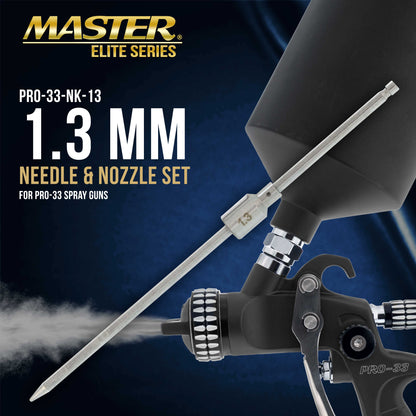 1.3 mm Needle, Fluid Nozzle and Air Cap Set Only - Fits PRO-33 High-Performance HVLP Spray Gun