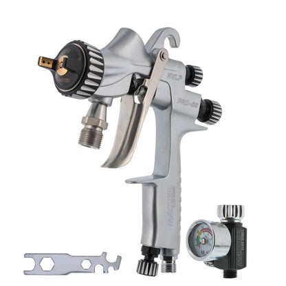 PRO-55 HVLP Automotive Spray Paint Gun with 1.2mm Tip - Pressure Feed Spray Gun for Painting Car Basecoats, Clearcoats, Industrial Coatings & Woodworking Coatings - Superior Atomization