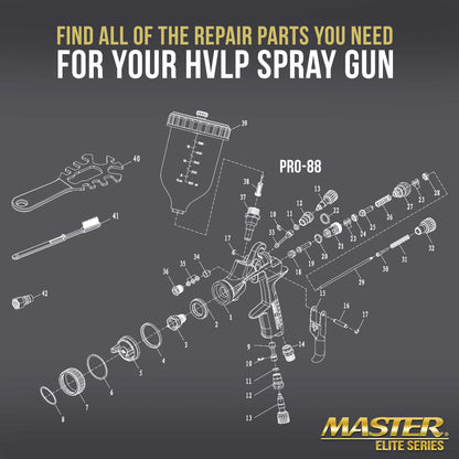 1.3 mm Needle, Fluid Nozzle and Air Cap Set Only - Fits PRO-22 HVLP Touch-Up Spray Gun