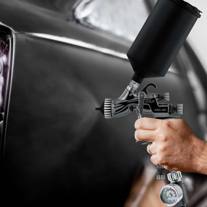 Performance PRO-88 HVLP Automotive Spray Paint Gun with 1.3mm Tip, 1L Cup, Regulator Gauge, MPS Adapter