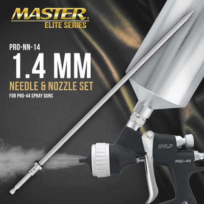 1.4 mm Needle, Fluid Nozzle and Air Cap Set Only - Fits a PRO-44 High Performance HVLP Spray Gun