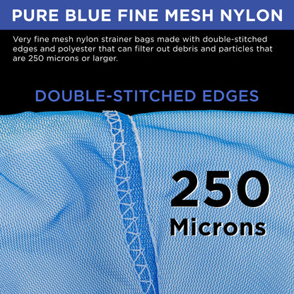 5 Gallon Paint & Liquid Strainer Filter Bag with Pure Blue Fine Nylon Mesh, Pack of 144 - Used in 5 Gallon Buckets