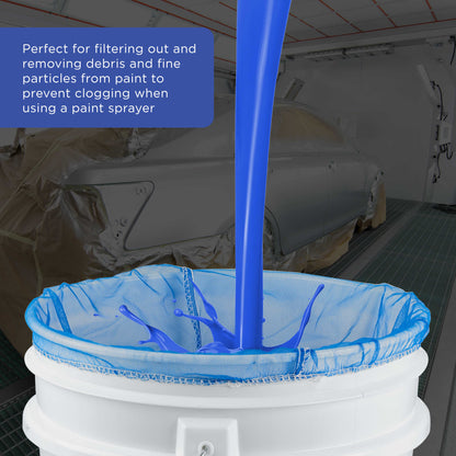 5 Gallon Paint & Liquid Strainer Filter Bag with Pure Blue Fine Nylon Mesh, Pack of 36 - Used in 5 Gallon Buckets