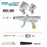 Master Performance SB80 Multi-Purpose Fixed Dual-Action Side Feed Pistol Trigger Airbrush, 0.3 mm Tip, 1/6 & 1/3 oz Cups