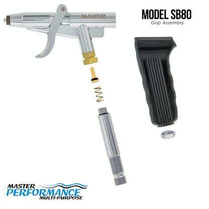 SB80 Multi-Purpose Pistol Trigger Fixed Dual-Action Airbrush Set with 0.3mm Tip, 1/3 & 1/4 oz Side Bowl Cups - Spray Gun Control