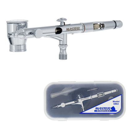 SB82 Dual-Action Side Feed Air brush Set with a 0.2mm Fluid Tip, 1/6 oz. Bowl Cup - Precision Detail Control