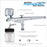 Master Performance SB84 Multi-Purpose Precision Dual-Action Side Bowl Feed Airbrush, 0.3 mm Tip, Gravity & Siphon Cups