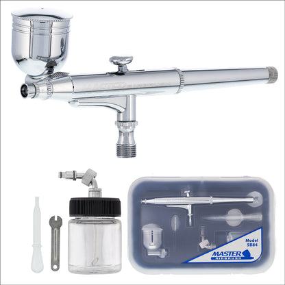 SB84 Multi-Purpose Dual-Action Side Bowl Feed with 0.3mm Tip, Gravity Cup & Siphon Suction Feed Fluid Bottle
