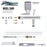SB88 Dual-Action Side Feed Air brush Set with 3 Nozzle Set (0.3, 0.5, & 0.8mm Needles, Fluid Tips & Air Caps), 1/2 oz. Gravity Cup - Precision Detail