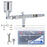 SB88 Dual-Action Side Feed Air brush Set with 3 Nozzle Set (0.3, 0.5, & 0.8mm Needles, Fluid Tips & Air Caps), 1/2 oz. Gravity Cup - Precision Detail Control Airbrush Gun for Painting