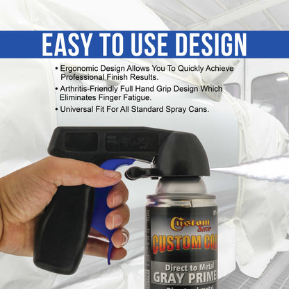 Instant Aerosol Trigger Handle (2 Pack) - Attach to Convert Spray Cans into Spray Guns - Universal Fit, Use on Spray Paint, Adhesives - Reusable