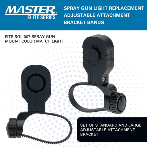 Spray Gun Light Replacement Adjustable Attachment Bracket Bands Only - Fits SGL-007 Spray Gun Mount Color Match Light - Standard and Large Bands, Fit Nozzle Head Most Spray Gun Body Sizes