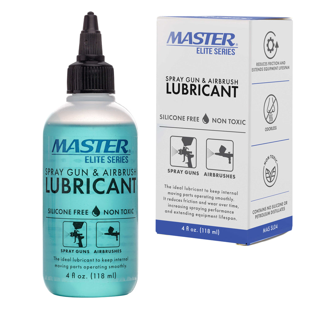 Master Elite Series Spray Gun and Airbrush Lubricant, 4 Ounce - Ideal Lube for Increased Performance, Smoother Trigger Action, Reduced Needle Friction