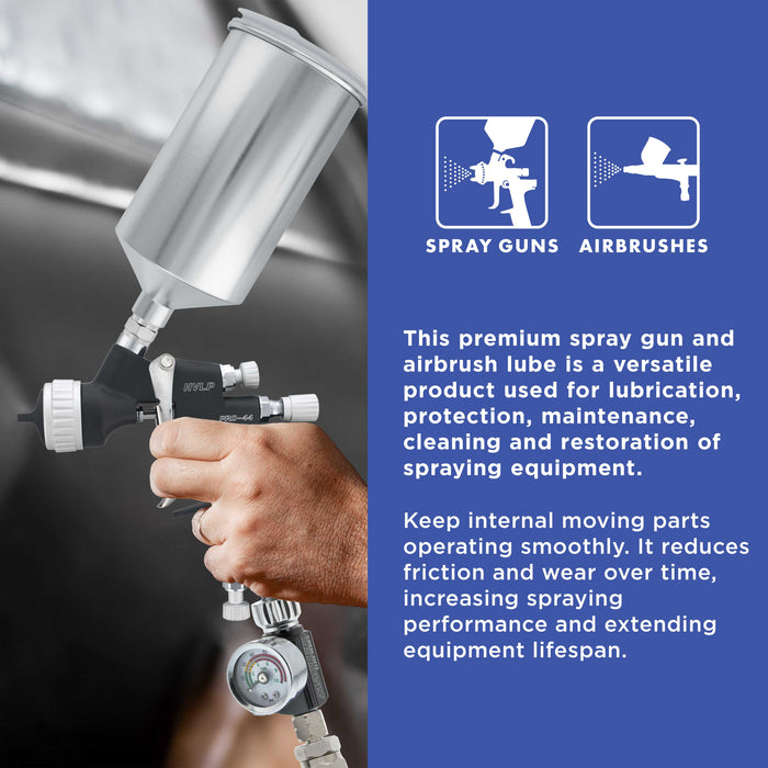 Master Elite Series Spray Gun and Airbrush Lubricant, 4 Ounce - Ideal Lube for Increased Performance, Smoother Trigger Action, Reduced Needle Friction