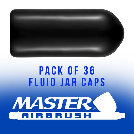 Siphon Bottle Jar Adapter Cap Covers (Pack of 36) - Black Plastic Plugs, Prevent Paint Spills