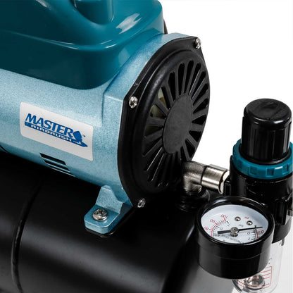 Model TC-40T Air Brush Compressor Kit - Cool Runner Professional Single-Piston Airbrush Compressor with 3-Liter Air Tank, Regulator