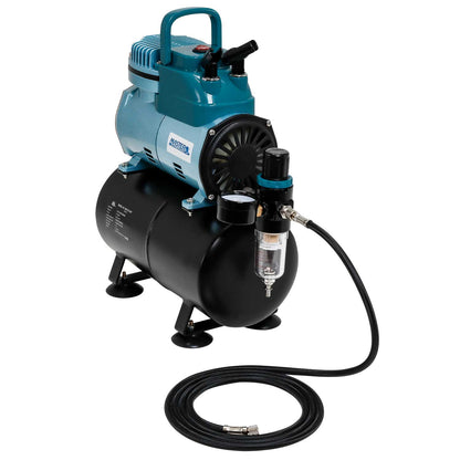 Model TC-40T Air Brush Compressor Kit - Cool Runner Professional Single-Piston Airbrush Compressor with 3-Liter Air Tank, Regulator