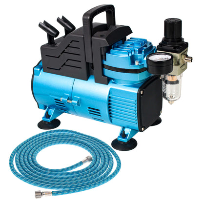 1/5 HP Super Cool Runner Dual Fan Air Compressor Kit Model TC-420 - Professional Single-Piston, 2 Cooling Fans, Regulator Water Trap