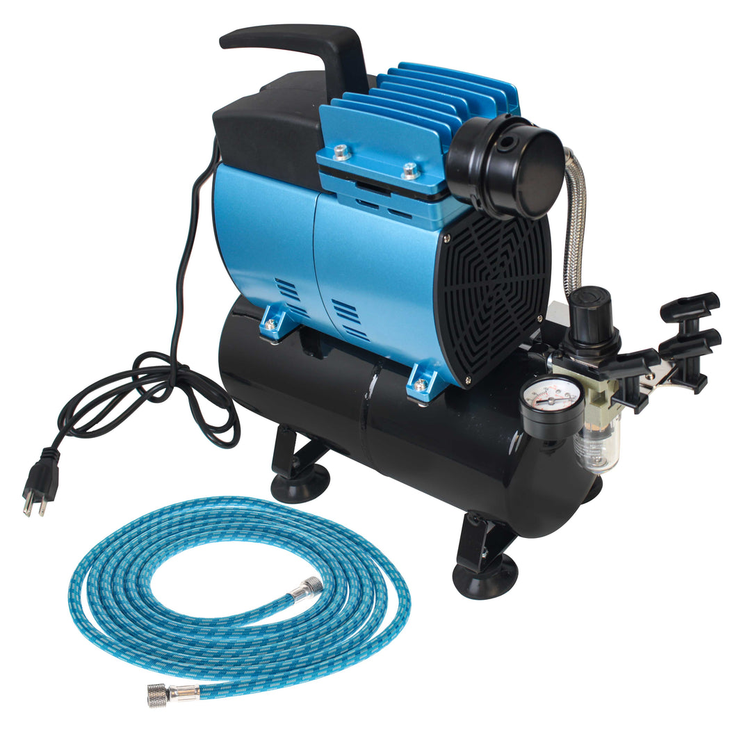 Super Powerful 3/5 HP Air Compressor with Extra-Large Storage Tank, Model TC-600 - Professional High-Performance, Airflow 48 Ltrs/Minute - Hose