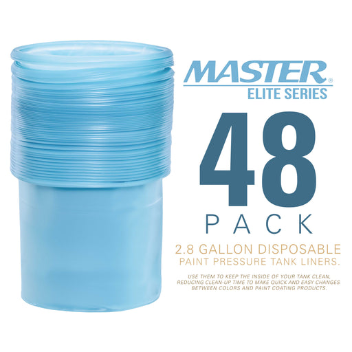 2.8 Gallon Paint Pressure Pot Tank Liners, Pack of 48 - Disposable Liners that Fit Most 2.5 to 2.8 Gallon Tanks, TCP Global Models