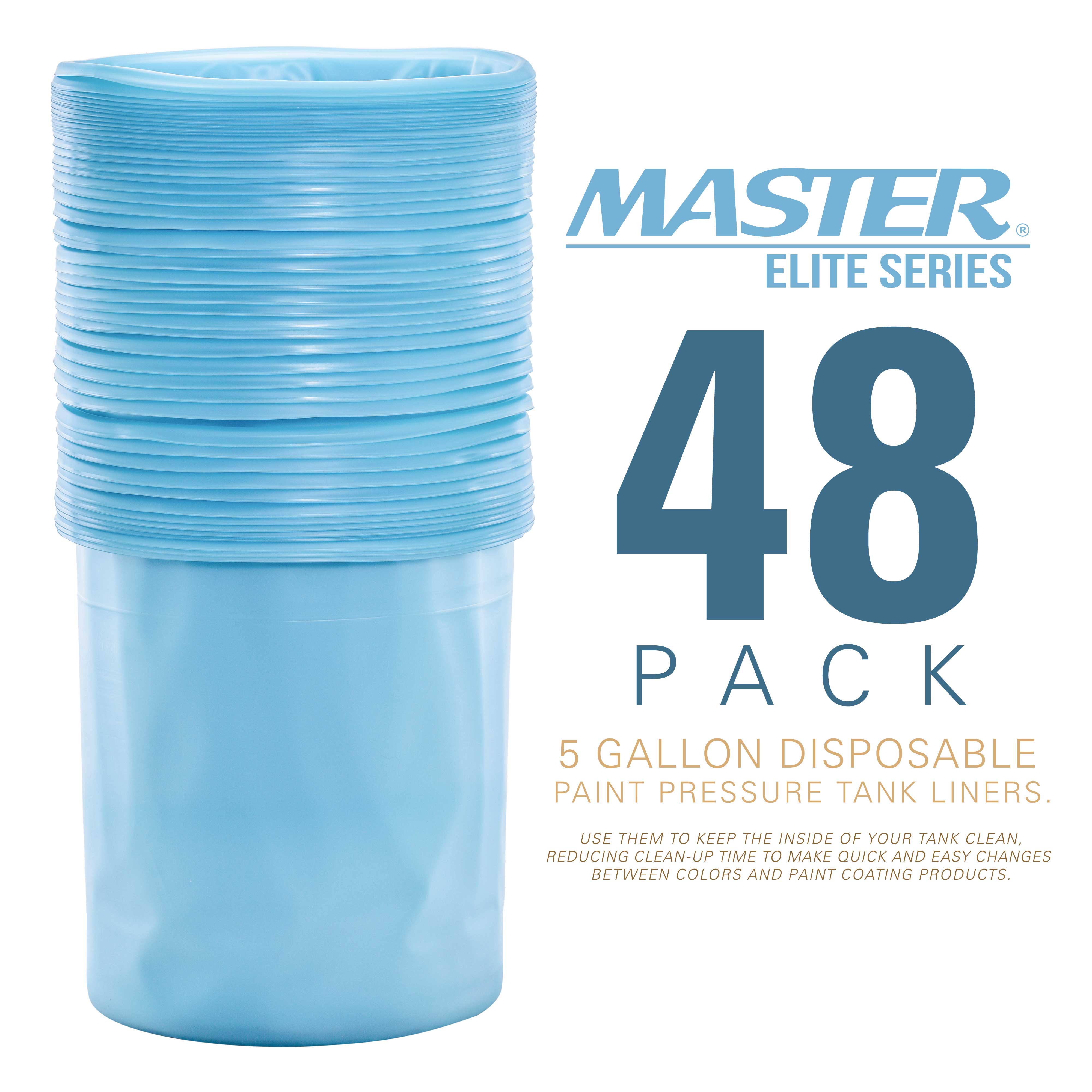 Master Elite 5 Gallon Paint Pressure Pot Tank Liners, Pack of 48