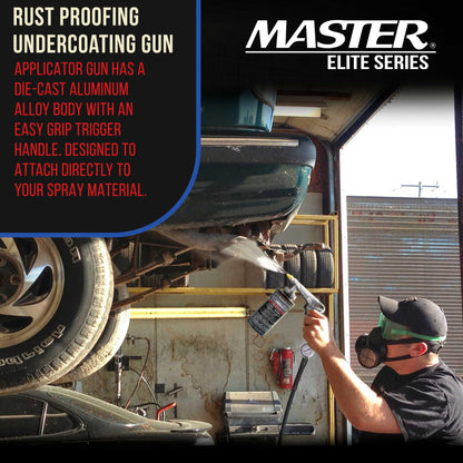 Undercoating Spray Gun with Regulator & Flexible Extension Wand - Pneumatic Automotive Application Sprayer Undercoating Gun for Truck Bed Liner