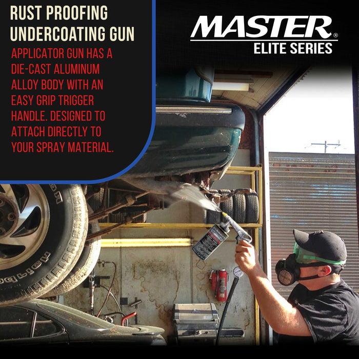 Air Rust Proofing and Undercoating Gun with Gauge - 22" Long Flexible Extension Wand with Multi-Directional Nozzle - Apply Spray Truck Bed Liner Coating, Rubberized Undercoat, Chip Guard