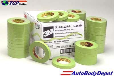 Scotch 233+ Performance Green Masking Tape, 72 mm. width x 55 m. (2/Rolls)