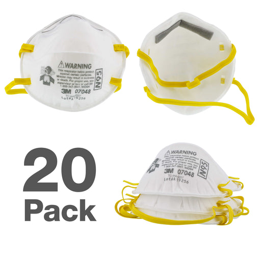 Particulate Respirator Lightweight Safety Dust Mask, N95, 07048 (20/Pack)