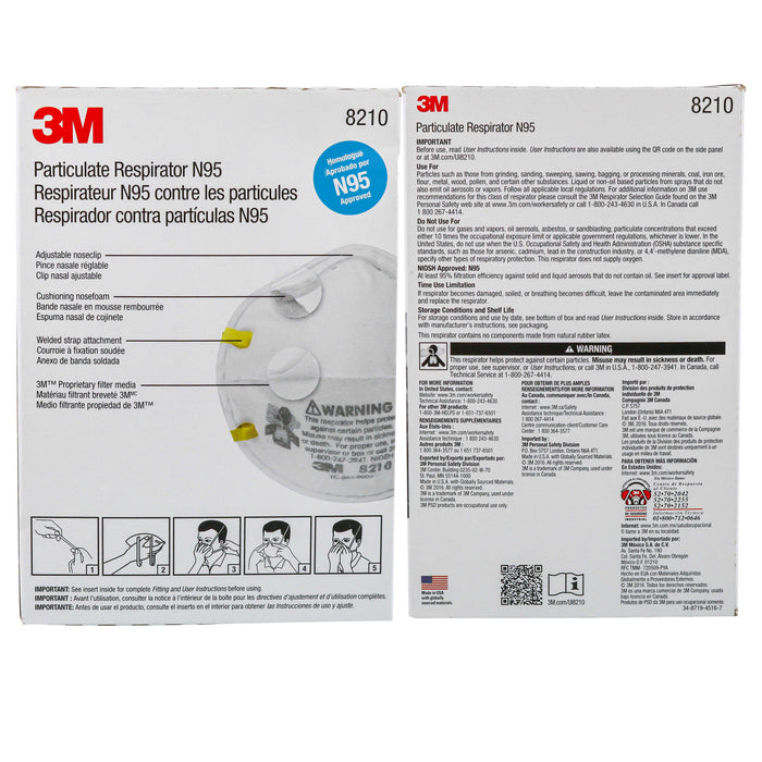 Particulate Respirator Lightweight, N95, 8210 (20/Pack)