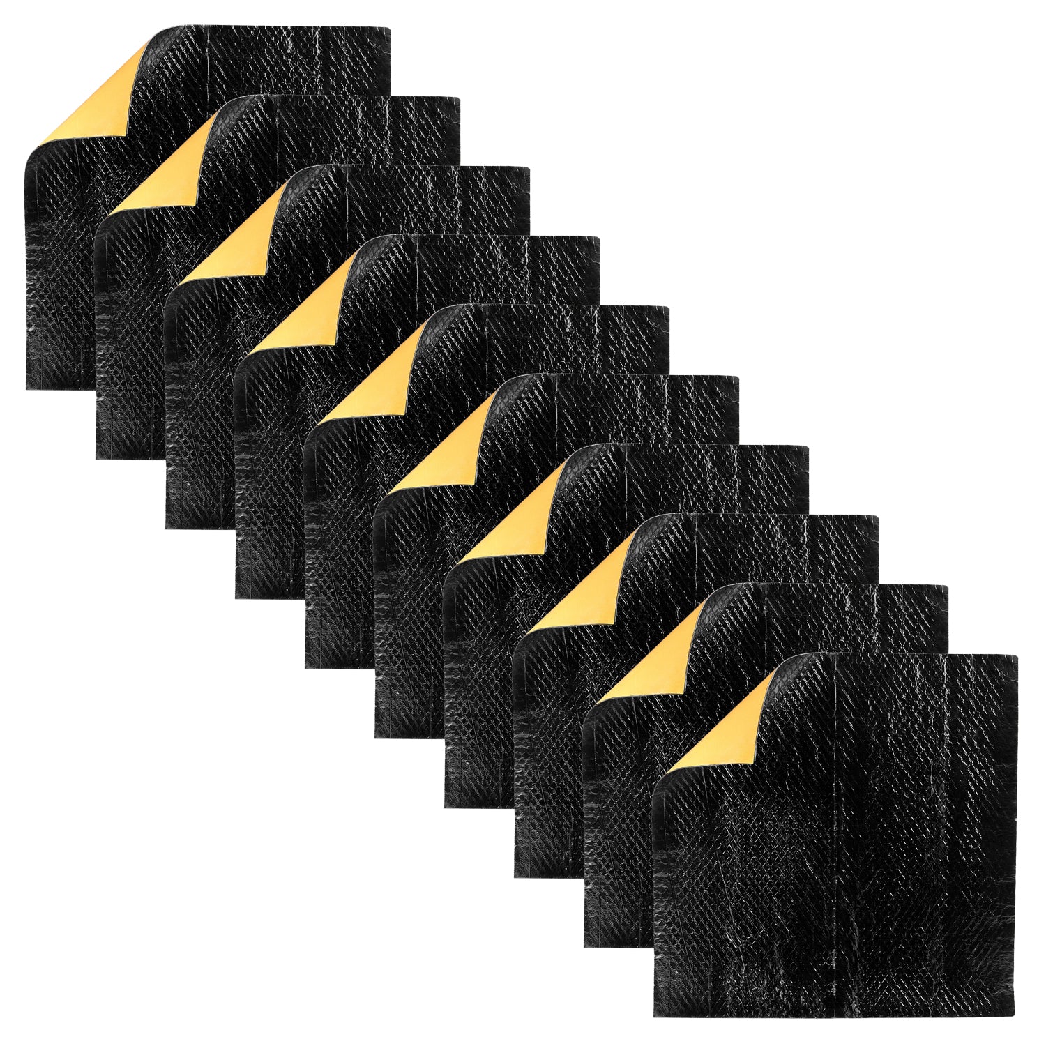 Sound Deadening Pads, Self-Adhesive Sheets, Black, 08840 Case Of