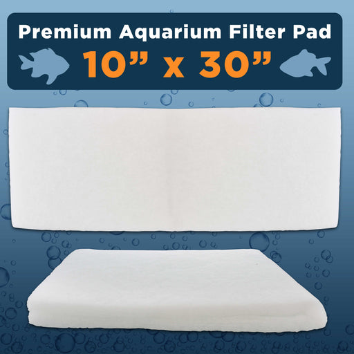 Premium Aquarium Filter Pad, Cut to Fit 10" by 30", Filtration Media for Freshwater, Saltwater Aquariums, Fish Tanks, Koi Ponds, Terrariums, Reefs