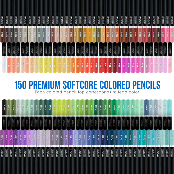 150 Colored Pencil Mega Set, Premium Soft Core — TCP Global