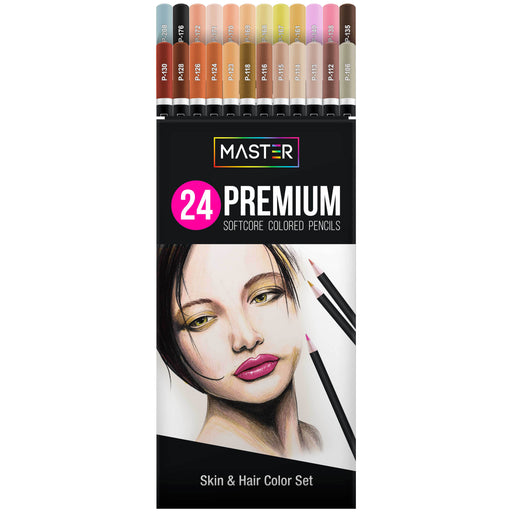 Master 24 Colored Pencil Skin, Hair Color Set, Premium Soft Core — TCP  Global