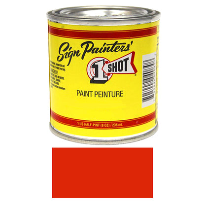 Fire Red Pinstriping Lettering Enamel Paint, 1/2 Pint