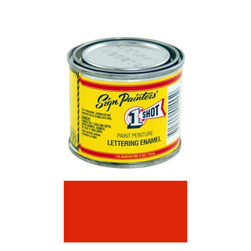 Fire Red Pinstriping Lettering Enamel Paint, 1/4 Pint
