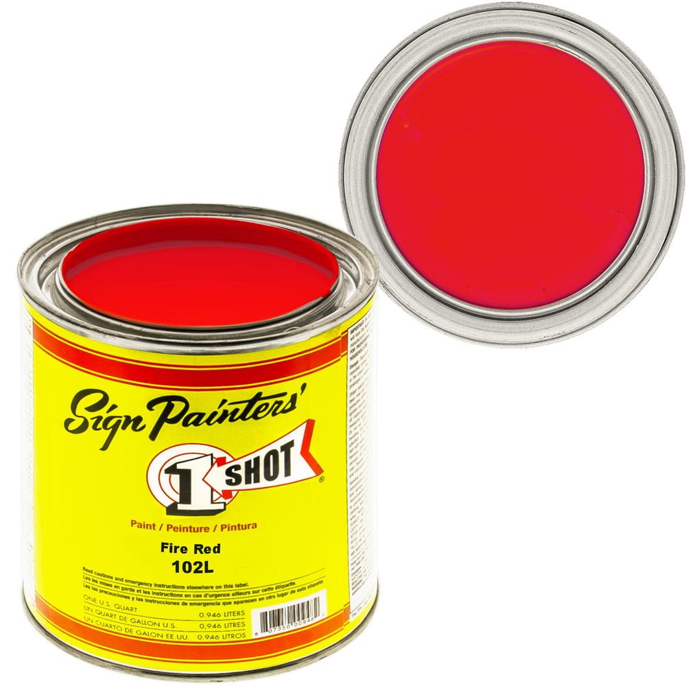 Fire Red Pinstriping Lettering Enamel Paint, 1 Quart