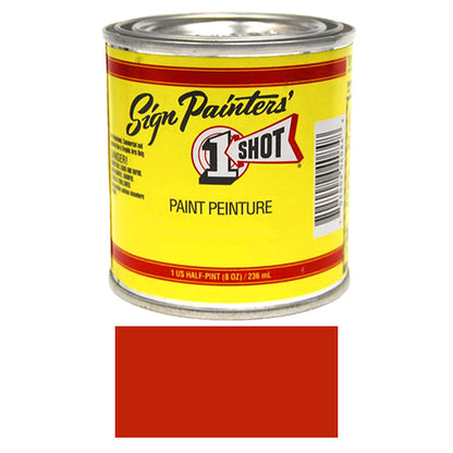 Bright Red Pinstriping Lettering Enamel Paint, 1/2 Pint