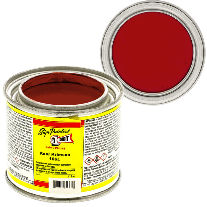 Kool Krimson Pinstriping Lettering Enamel Paint, 1/4 Pint