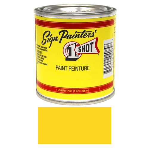 Lemon Yellow Pinstriping Lettering Enamel Paint, 1/2 Pint