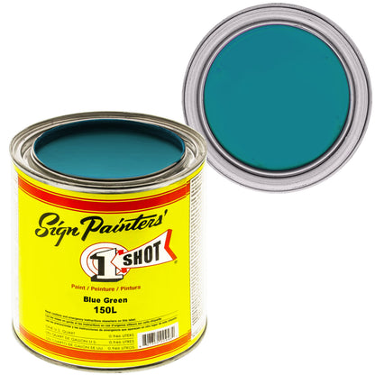 Blue Green Pinstriping Lettering Enamel Paint, 1 Quart